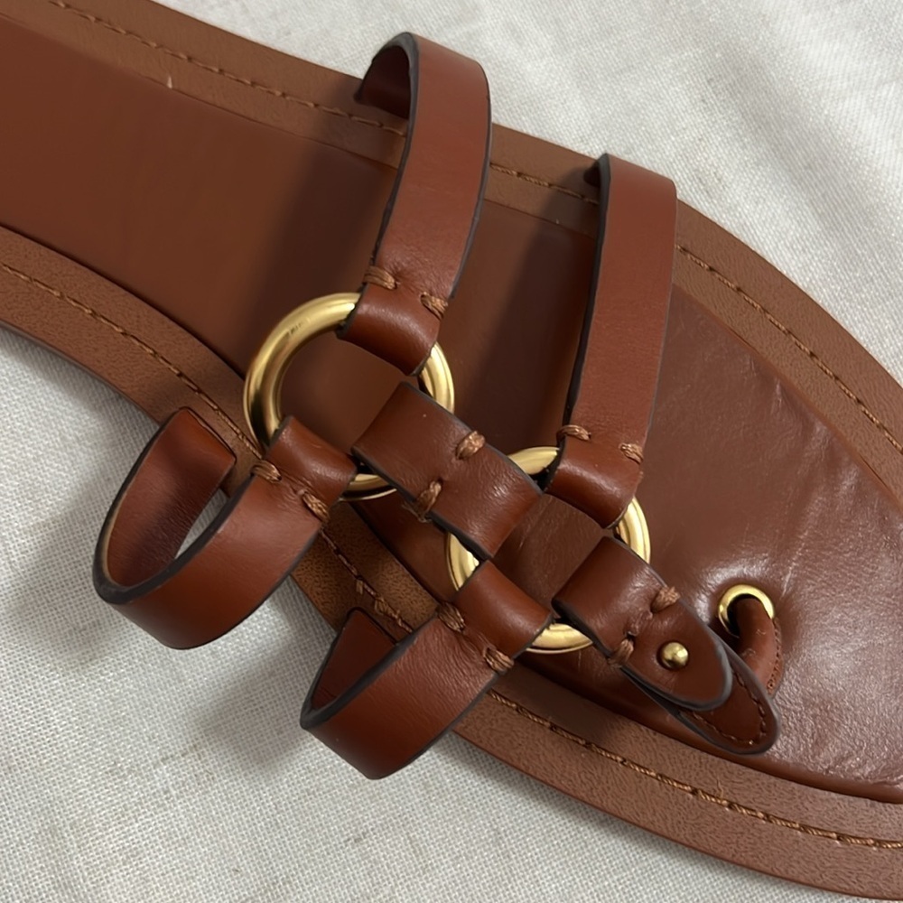 Zara Women’s Leather Sandals with Embellished Medal Details Brown size 42 US 11 - Picture 7 of 10